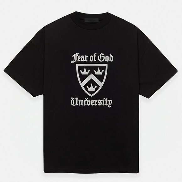 Fear of God University Essentials Black Heavy Oversized T-Shirt S & M *NEW* - Picture 4 of 4